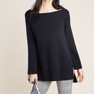 Anthropologie Black Tunic Top